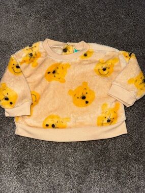 Disney Pooh Beige Fuzzy Outfit 3/6m
